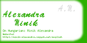 alexandra minik business card